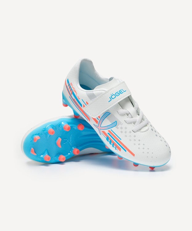 Бутсы футбольные JOGEL Evofly FG Talant White/blue, детский (2118058)