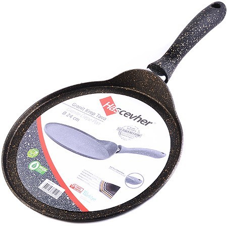 Блинница алюм 24 см мрам/п бак/руч (80440)