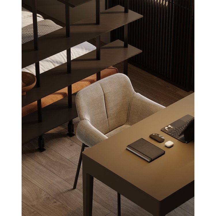 Стул aline, шенилл, молочный (74015)