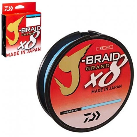 Леска плетеная Daiwa J-Braid Grand X8 135м 0,10мм (7кг) синяя (64058)