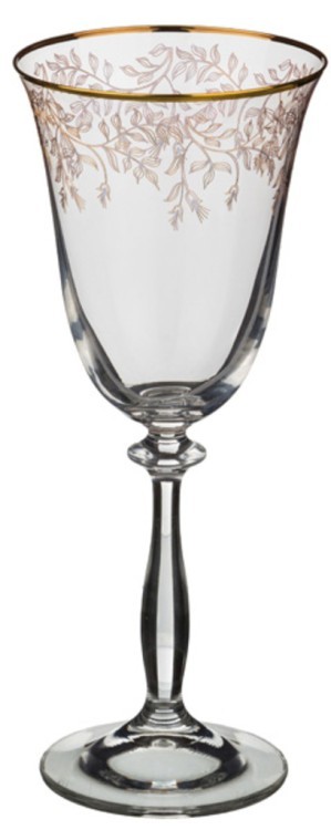 Набор бокалов для вина "анжела" из 6 шт. 250 мл..высота=21 см. Crystalex Cz (674-503) 
