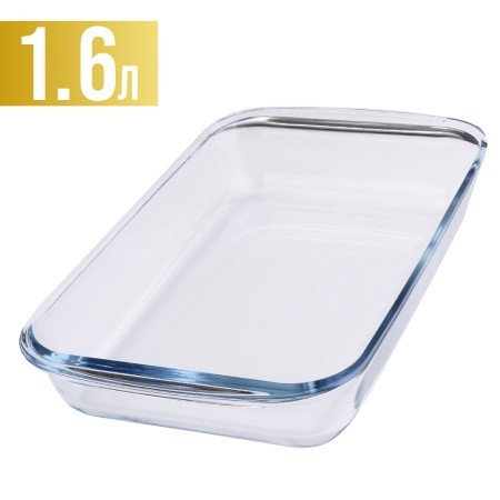 Жаровня стекло в коробке 1,6л 29,5х17,5х5см LR (31044)