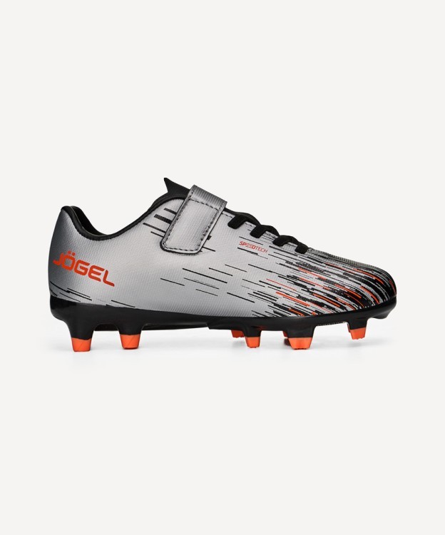 БЕЗ УПАКОВКИ Бутсы футбольные JOGEL Rapido FG Silver/black, детский (2117770)