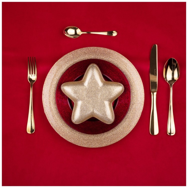 Блюдо "snowflake" gold shiny 21см без упаковки (мал 8шт) АКСАМ (339-089)