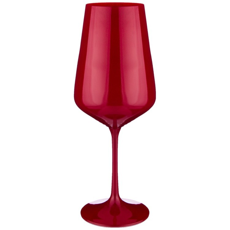 Набор бокалов для вина "sandra sprayed red" из 6 шт. 450 мл. высота=24 см. Bohemia Crystal (674-711)