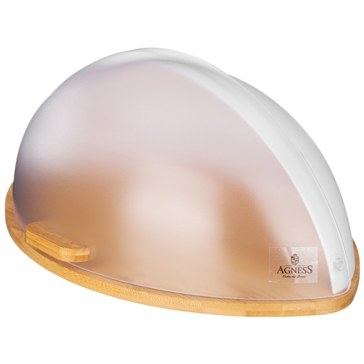Хлебница agness деревянная с пластиковой крышкой Agness (938-071)