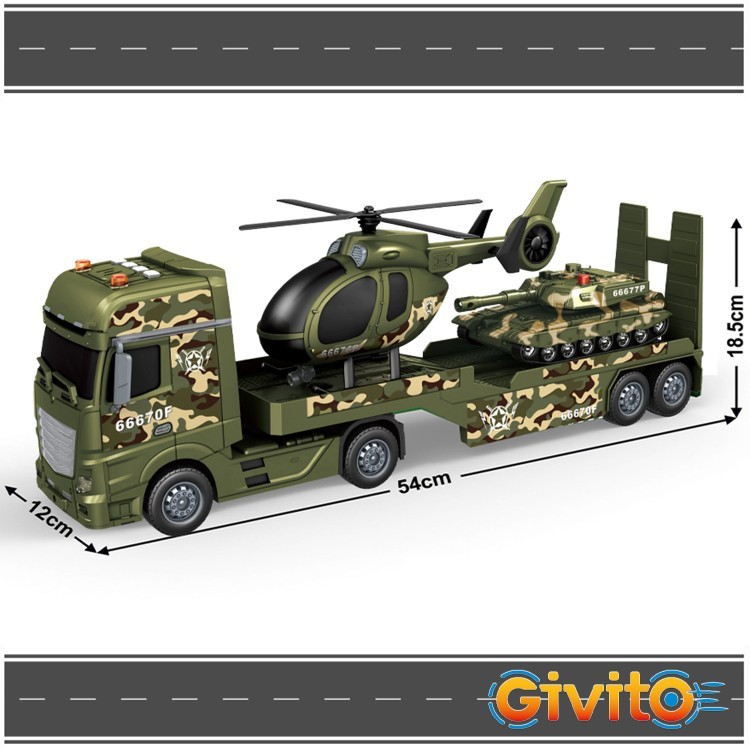 Игровой набор серии милитари "Военный транспортер" (Со звуком и светом) (G235-479)