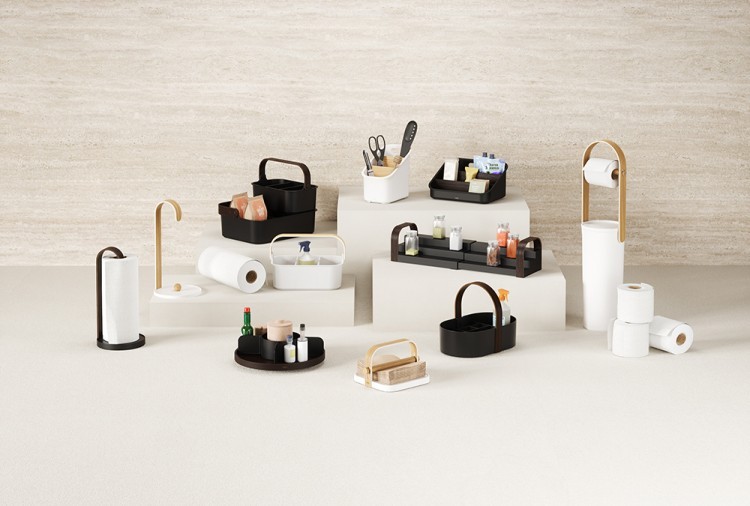 Держатель для бумажных полотенец bellwood, белый/натуральное дерево (79152)