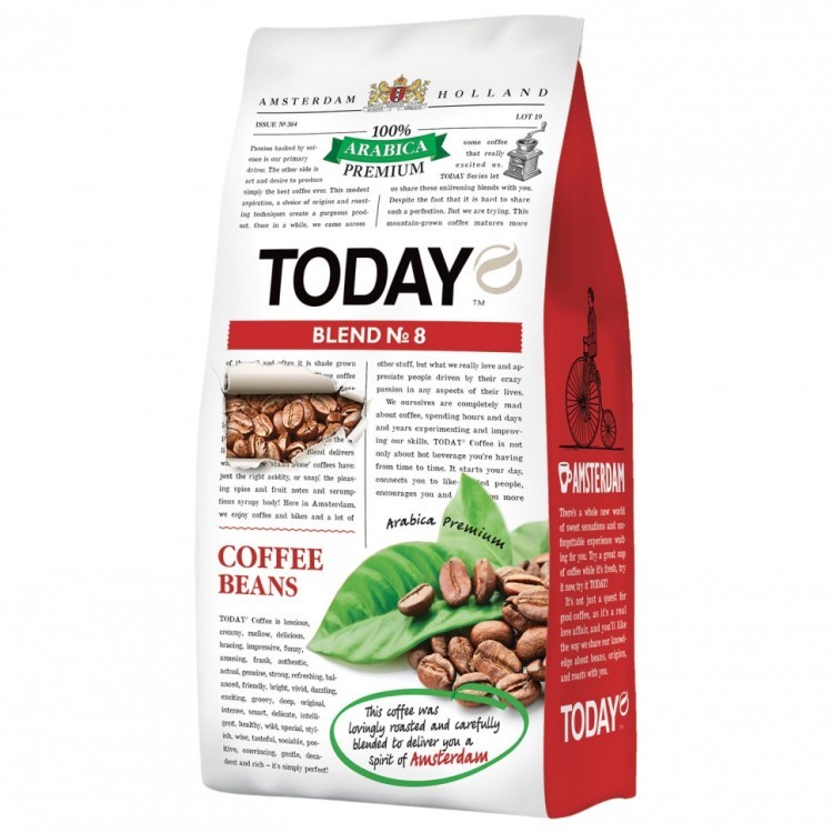 Кофе в зернах TODAY Blend № 8 800 г арабика 100% ТО80004003 621832 (1) (96071)