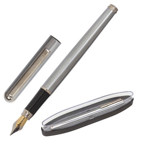 Ручка подарочная перьевая Brauberg Larghetto линия 0,5 мм синяя 143475 (2) (86931)