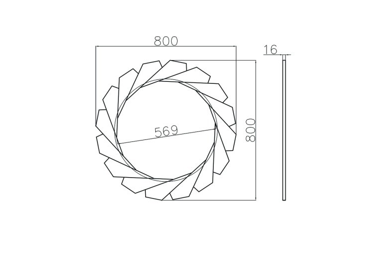 Зеркало d80см (TT-00002770)