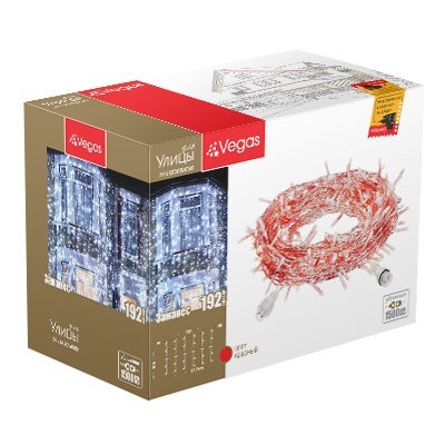 Уличная светодиодная гирлянда (красный свет) Vegas Занавес 192 LED, 6 нитей, 1х4 м, 24V 55027 (64413) Уличная светодиодная гирлянда (красный свет) Vegas Занавес 192 LED, 6 нитей, 1х4 м, 24V 55027 (64413)