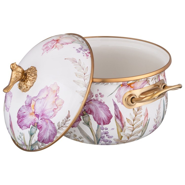 Кастрюля эмалированная lefard с крышкой, серия irises, 2,1л, диа.16см подходит для инд. плит Lefard (950-751)