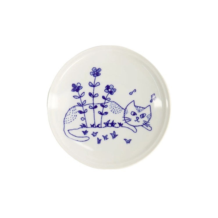 Тарелка 18969, 14.3, фарфор, white, blue, TOKYO DESIGN