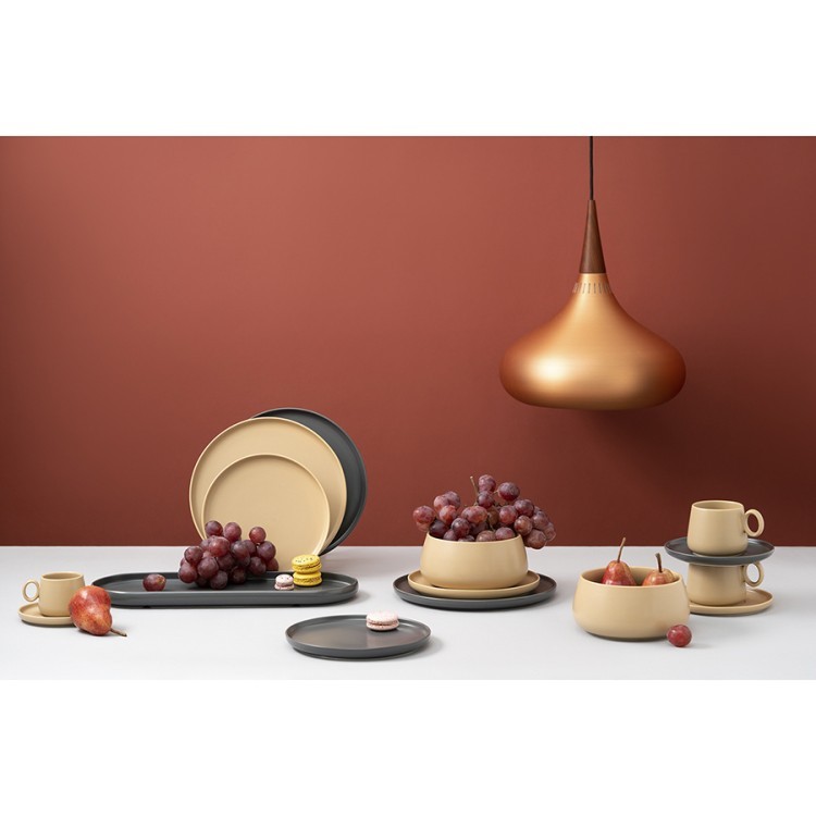 Набор из двух чайных пар бежевого цвета из коллекции essential, 250 мл (75183)