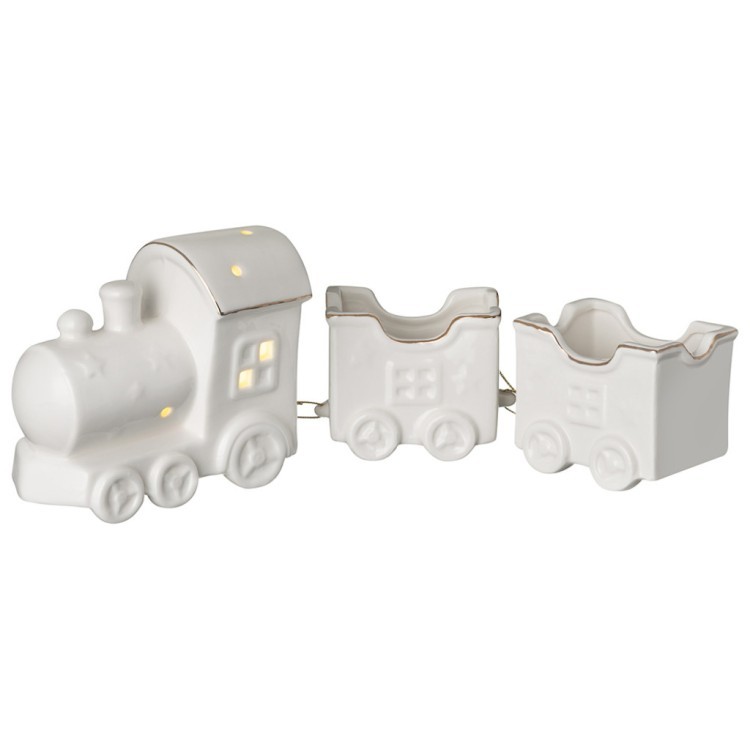 Фигурка "паровозик для подарков" с led-подсветкой 30,7*6,7*10,7 см Lefard (146-2319)