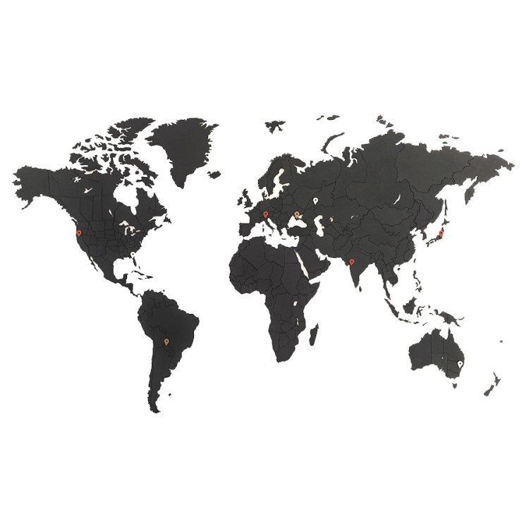 Пазл «Карта мира» черная 100х60 см new (58636)