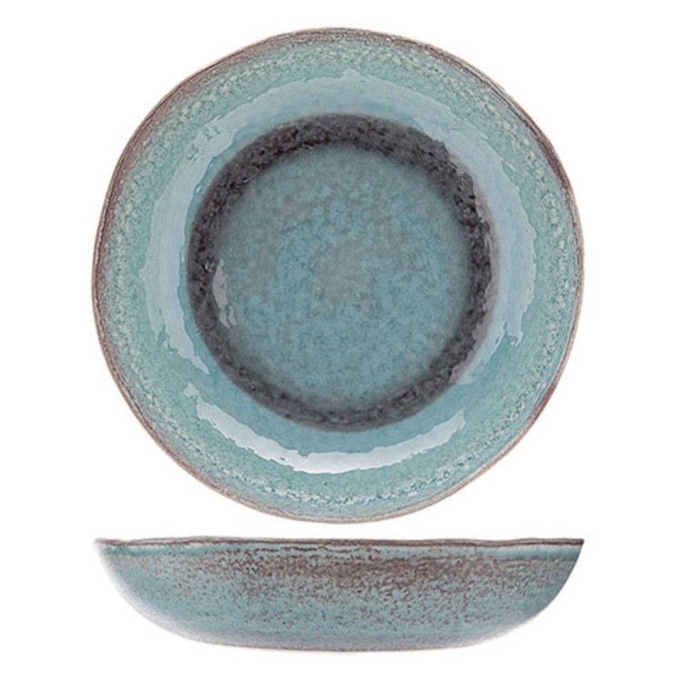 Чаша 3671034СНЯТО, 34 см, каменная керамика, brown/turqouis, ROOMERS TABLEWARE