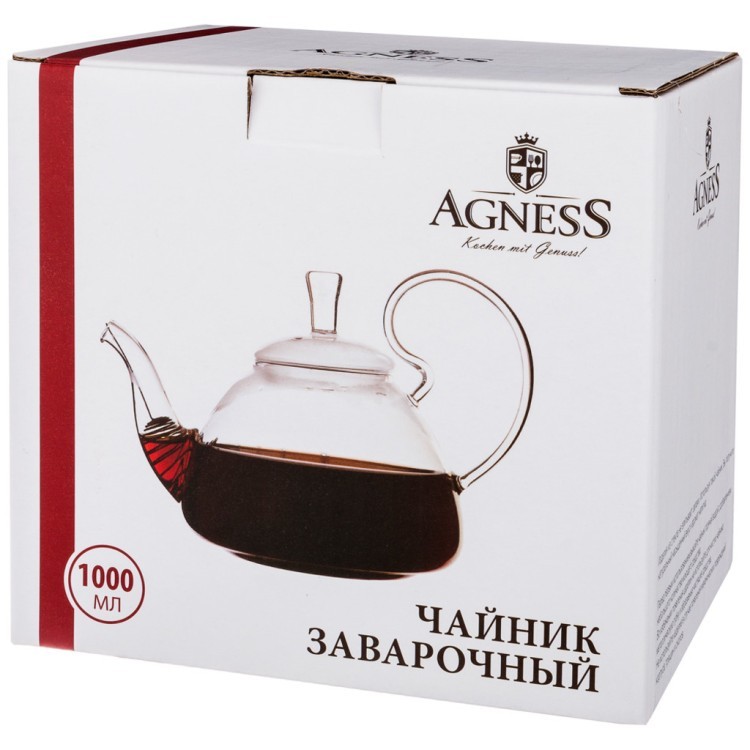 Чайник заварочный agness 1000 мл Agness (250-137)