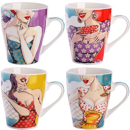 Кружка 340 мл Beauty Woman (мин.4шт)LR (31229) Кружка 340 мл Beauty Woman (мин.4шт)LR (31229)