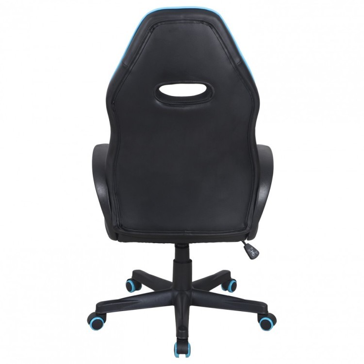 Кресло компьютерное BRABIX Flame GM-004 экокожа черное/голубое 532498 (1) (94573)