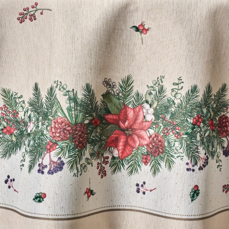 Скатерть  d145 cm круглая, "celebration", цвет: бежевый, tm lefard, полиэстер 100% Lefard (986-001-24)