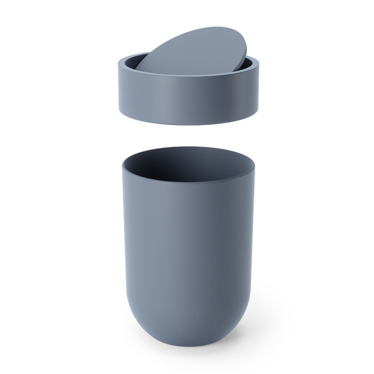 Корзина для мусора с крышкой touch, 6 л, голубая (79968)