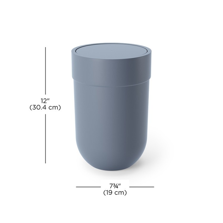 Корзина для мусора с крышкой touch, 6 л, голубая (79968)