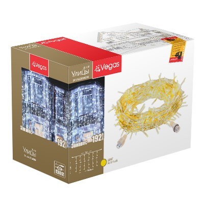 Уличная светодиодная гирлянда (желтый свет) Vegas Занавес 192 LED, 6 нитей, 1х4 м, 24V 55028 (64414) Уличная светодиодная гирлянда (желтый свет) Vegas Занавес 192 LED, 6 нитей, 1х4 м, 24V 55028 (64414)