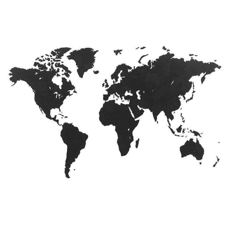Пазл «Карта мира» черная 150х90 см new (58637)