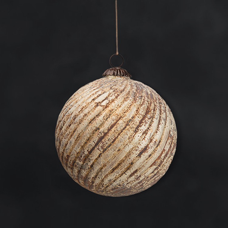 Новогодняя игрушка AL658170, 15, стекло, металл, Antique bronze, RESTORATION HARDWARE