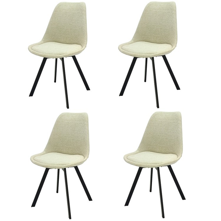 Набор из 4 стульев pirel, шенилл, светло-бежевые (74202)