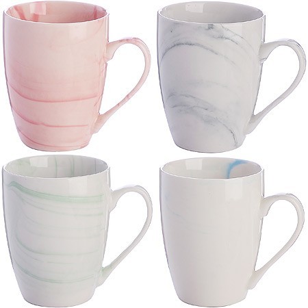Кружка 340 мл Белый мрамор (мин. 4шт)LR (31236)