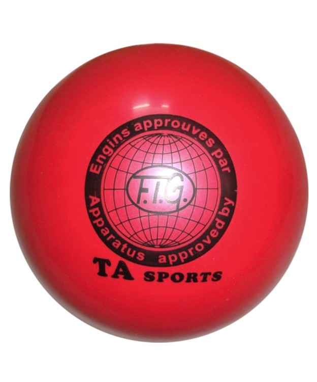 Мяч для художественной гимнастики  T8, 19 см, 400 г, красный (9178)