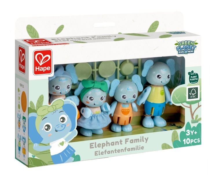 Игрушки фигурки животных "Семья слонов", 12  предметов в наборе (E3527_HP)