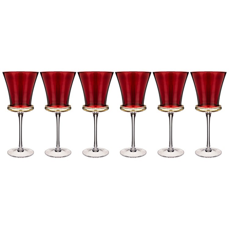 Набор из 6-ти бокалов для вина "бургундия" 270 мл. серия "muza color" Dalian Hantai (595-011)