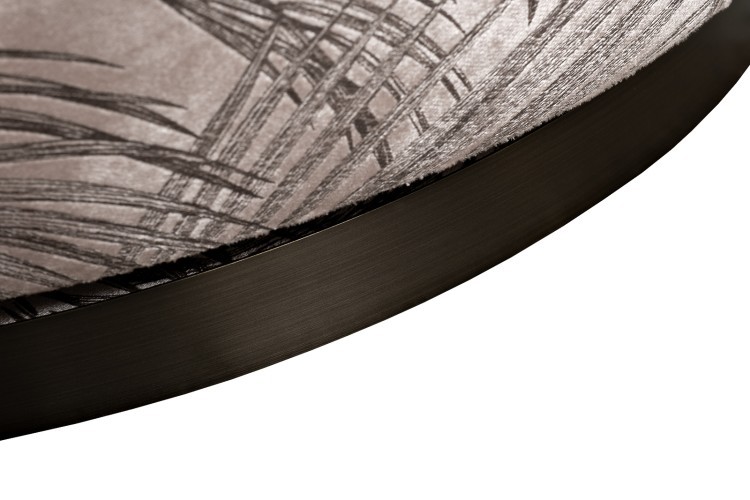 Кресло Verona вращающееся,вельвет принт листья Valdes110-BEG/бронза 70*77*80см (TT-00016552)