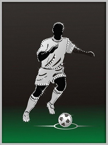Картина Футболист с кристаллами Swarovski (2079)