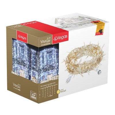 Уличная светодиодная гирлянда (теплый свет) Vegas Занавес 192 LED, 6 нитей, 1х4 м, 24V 55029 (64415) Уличная светодиодная гирлянда (теплый свет) Vegas Занавес 192 LED, 6 нитей, 1х4 м, 24V 55029 (64415)