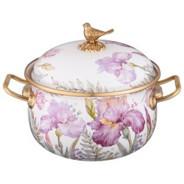 Кастрюля эмалированная lefard с крышкой, серия irises 2,8л, диа.18см подходит для индук.пл Lefard (950-752)