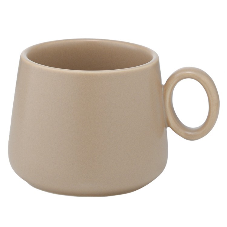 Набор из двух чашек с блюдцами бежевого цвета из коллекции essential, 120 мл (75186)