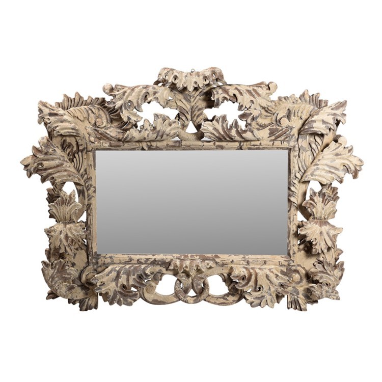 Зеркало PR45417, Массив манго, beige, ROOMERS FURNITURE