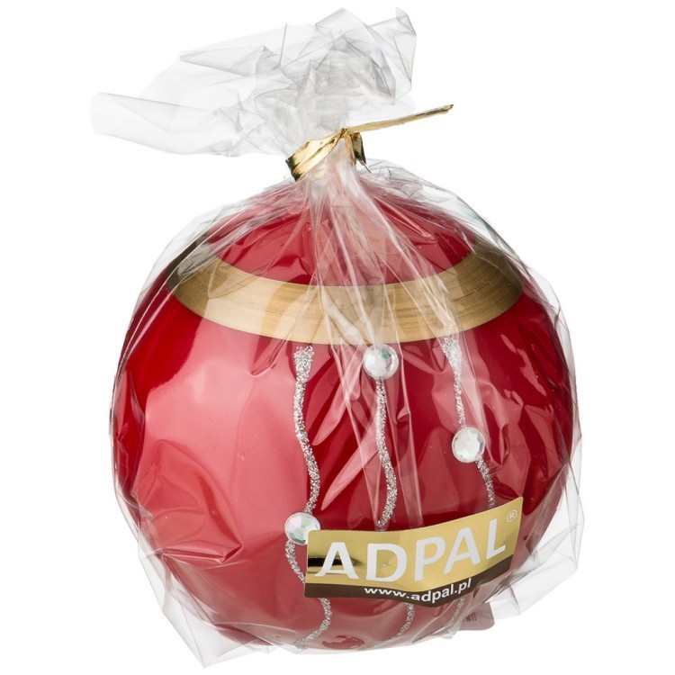 Свеча декоративная шар "волшебное сияние" red диаметр 8 см высота 9 см Adpal (348-822)