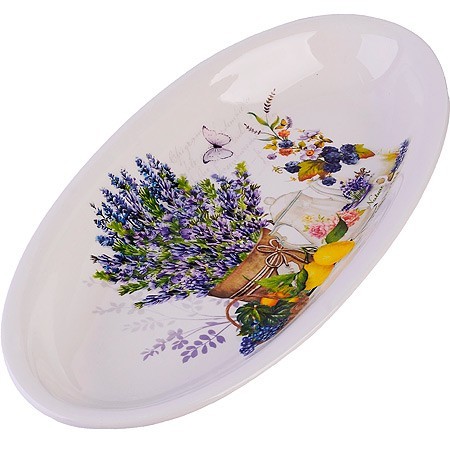 Блюдо сервировочное 28,2х14,5х3,5см Утренняя свежесть доломит LR (60200)