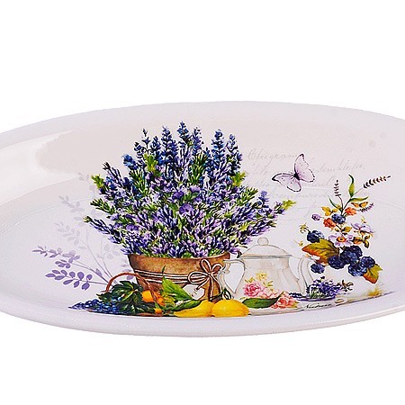 Блюдо сервировочное 28,2х14,5х3,5см Утренняя свежесть доломит LR (60200)