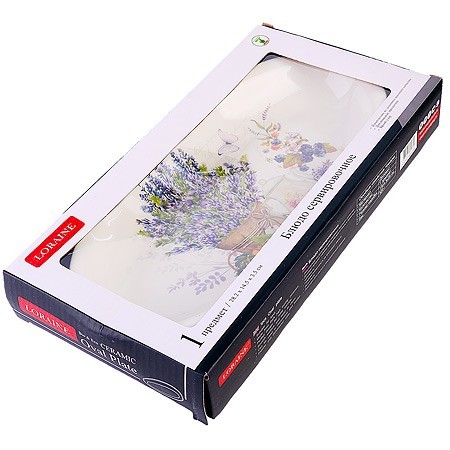 Блюдо сервировочное 28,2х14,5х3,5см Утренняя свежесть доломит LR (60200)