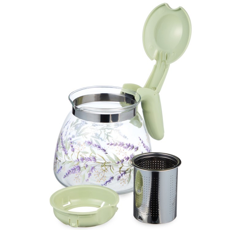 Заварочный чайник agness с фильтром "душа прованса"  900 мл. Agness (885-107)