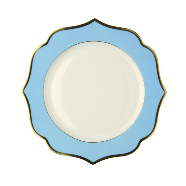 Тарелка LION005CE003265, 28 см, костяной фарфор, blue, ivory, gold, LE COQ Тарелка LION005CE003265, 28 см, костяной фарфор, blue, ivory, gold, LE COQ