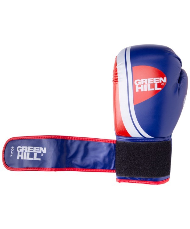 Перчатки боксерские Knockout BGK-2266, 10oz, к/з, синий (678325)