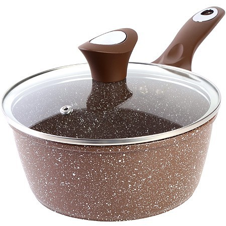 Ковш алюм. 1,7л 18см с.кр МРАМОР/КРОШКА (25075)